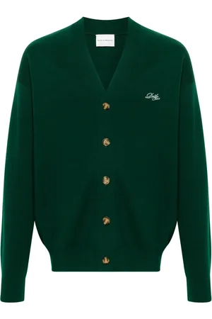Drôle de Monsieur Cardigan en maille à logo brodé