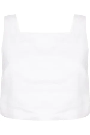 Reformation Haut crop Saige en lin