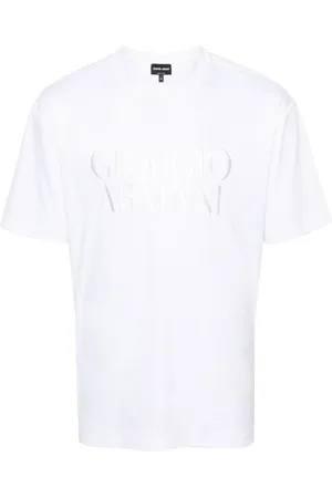 Giorgio Armani T-shirt en coton à logo brodé