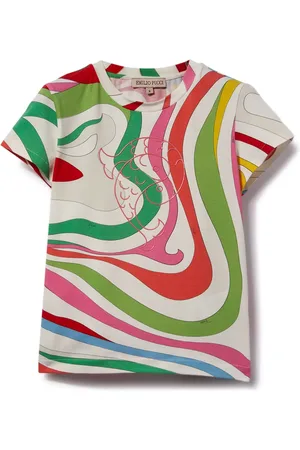 PUCCI Junior T-shirt à imprimé Marmo