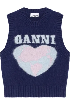 Ganni Débardeur à motif cœur en intarsia