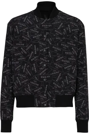 Balmain Veste bomber à imprimé graphique
