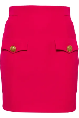 Balmain Minijupe en laine à boutons décoratifs