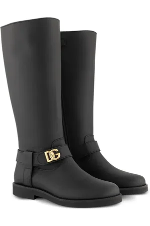 Dolce & Gabbana Bottines en cuir à plaque logo