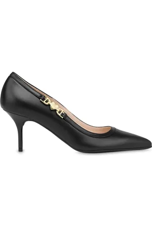 Moschino Escarpins en cuir à plaque logo