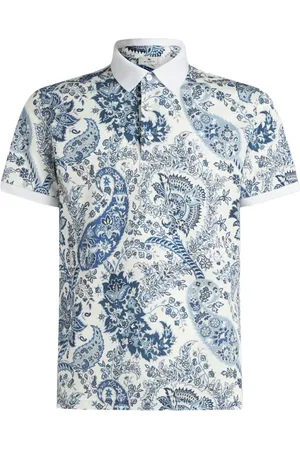 Etro Polo en coton à imprimé cachemire