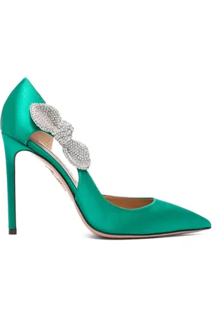 Aquazzura Escarpins Very Bow Tie Crystal 105 mm