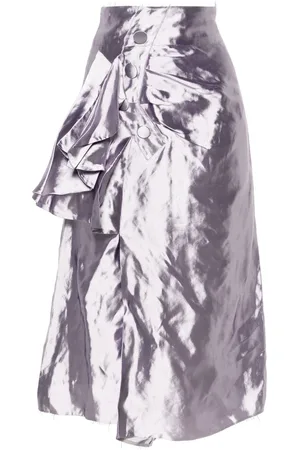Maison Margiela Jupe en satin à détails drapés