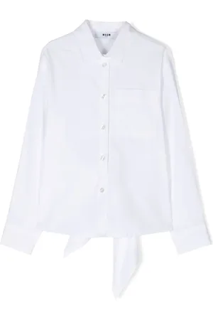 Msgm Chemise en popeline à logo brodé