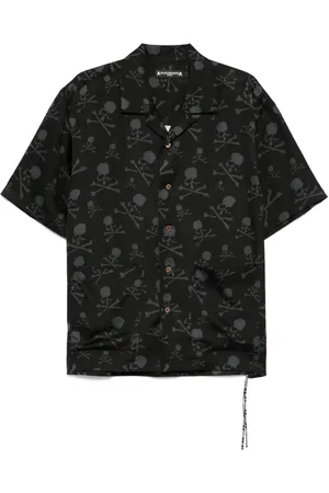 MASTERMIND JAPAN Chemise en soie à imprimé tête de mort