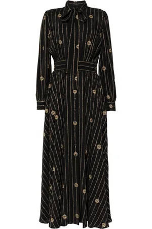 Elie saab Robe métallisée à fines rayures