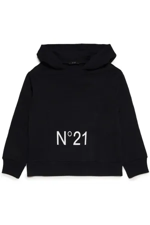 Nº21 Hoodie en coton à logo imprimé