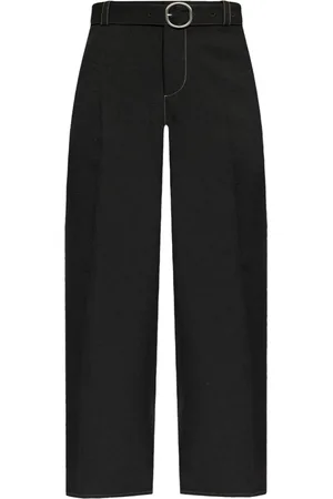 Jil Sander Pantalon court à taille ceinturée
