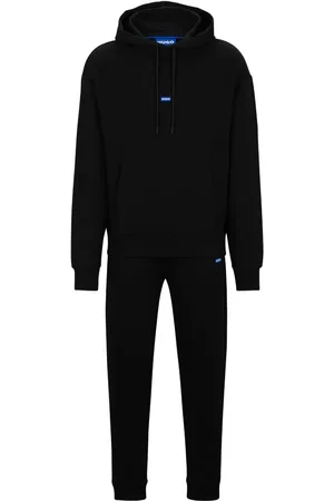 HUGO BOSS Hoodie en coton à logo appliqué
