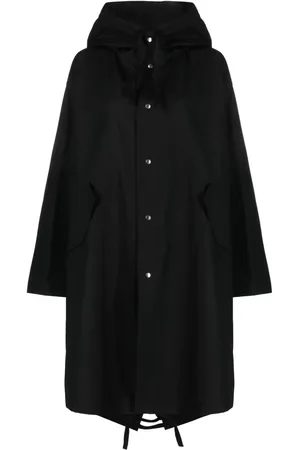 Jil Sander Manteau en coton à logo imprimé