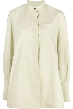 Jil Sander Chemise en coton à design sans col