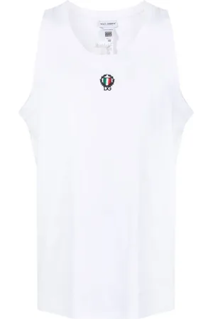 Dolce & Gabbana Débardeur en coton à logo brodé