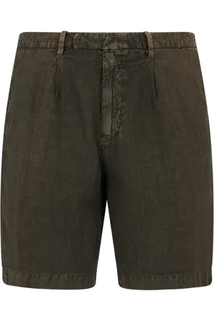 Boglioli Short en lin à effet délavé