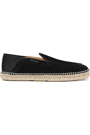 VERSACE Espadrilles en daim à logo imprimé