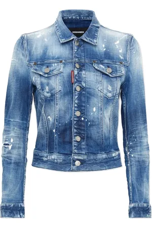 Dsquared2 Veste en jean à effet usé