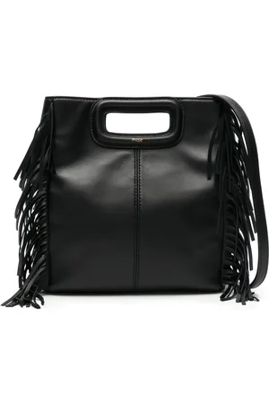 Maje Sac cabas en cuir à franges
