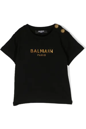 Balmain T-shirt en coton à logo imprimé