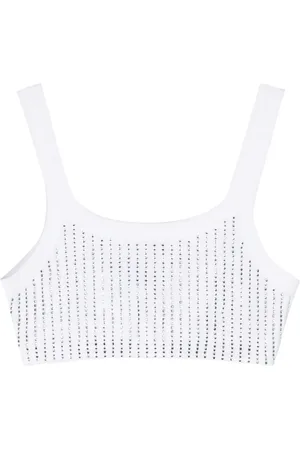 The Attico Haut crop à strass