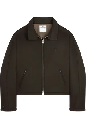 Courrèges Veste laine en à patch logo