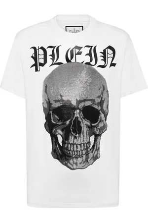 Philipp Plein T-shirt Crystals Skull en coton