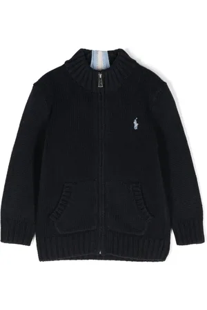 Ralph Lauren Cardigan rayé à logo brodé