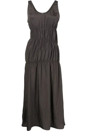 GOEN.J Robe mi-longue à fronces