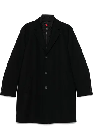 HUGO BOSS Manteau droit à simple boutonnage