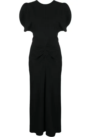 Victoria Beckham Robe mi-longue à taille froncée