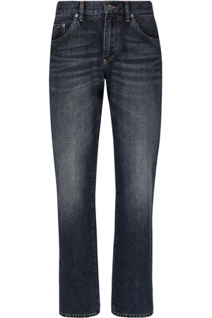 Dolce & Gabbana Jean droit à finitions à effet usé