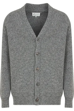 Maison Margiela Cardigan en laine à bords nervurés