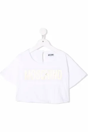 Moschino T-shirt crop à logo imprimé