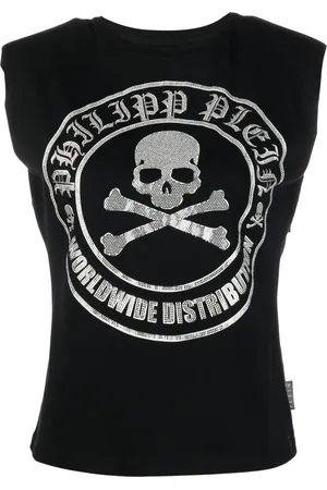Philipp Plein T-shirt à logo orné de cristal