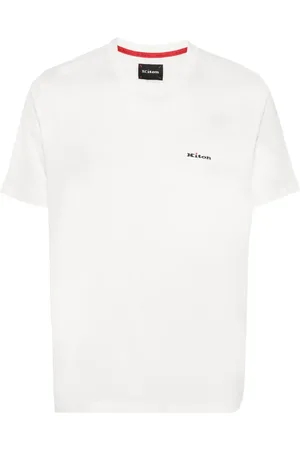 Kiton T-shirt en coton à logo brodé
