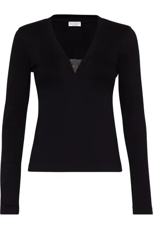 Brunello Cucinelli T-shirt à ornements métalliques