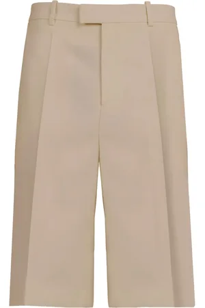 Salvatore Ferragamo Bermuda en coton à plis marqués
