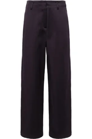 FORTE FORTE Pantalon en coton mélangé à coupe droite
