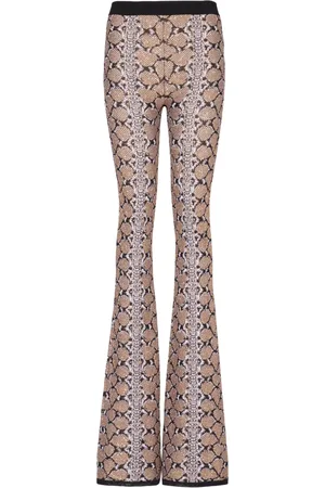 Balmain Pantalon bootcut à motif peau de python en jacquard