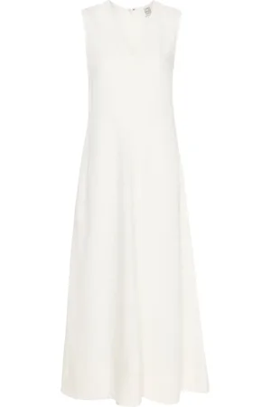 Totême Robe longue à col v