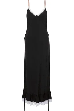 Moschino Robe longue à bordure en dentelle