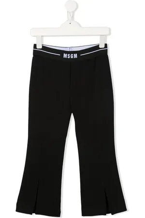 Msgm Pantalon évasé à taille à logo