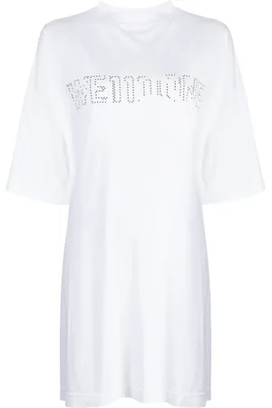 We11 Done T-shirt à logo strassé