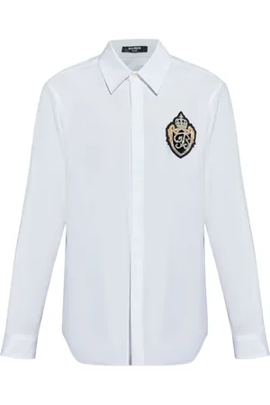 Balmain Chemise à logo appliqué