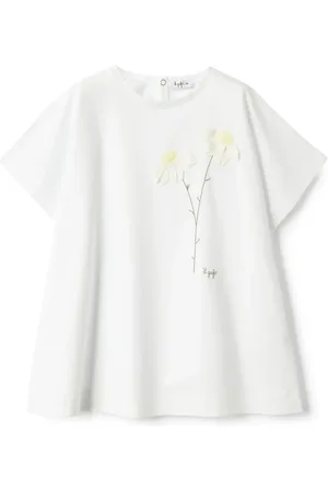 Il gufo Robe à fleurs brodées