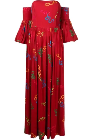 Isolda Robe fleurie Maria à épaules dénudées