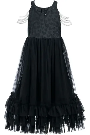 Tulleen Robe sans manches à cœur brodé
